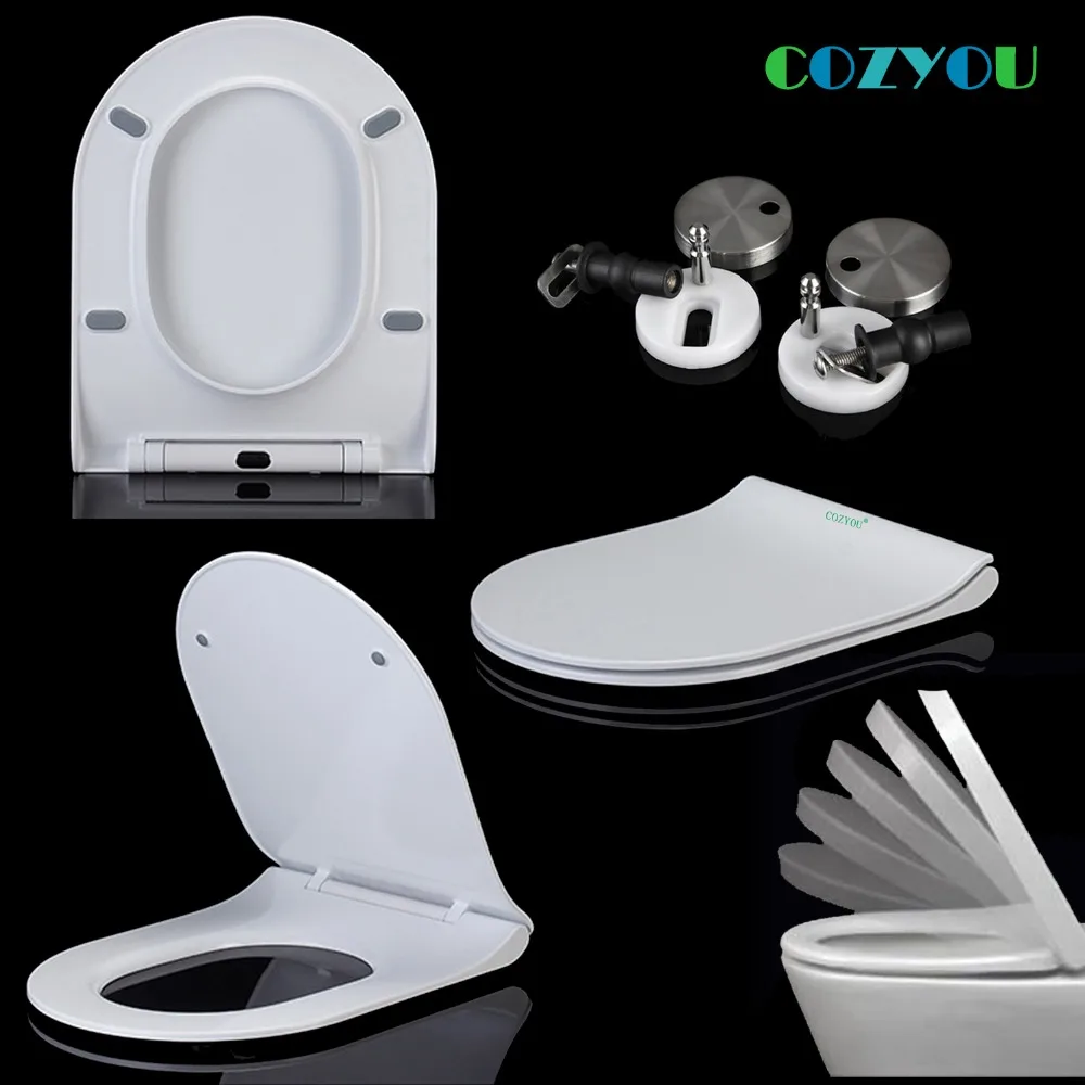 

UF Ceramic Texture Toilet Seat U shape Urea Formaldehyde Material Slow Closed One-Click Removal COZYOU GBF17261SU