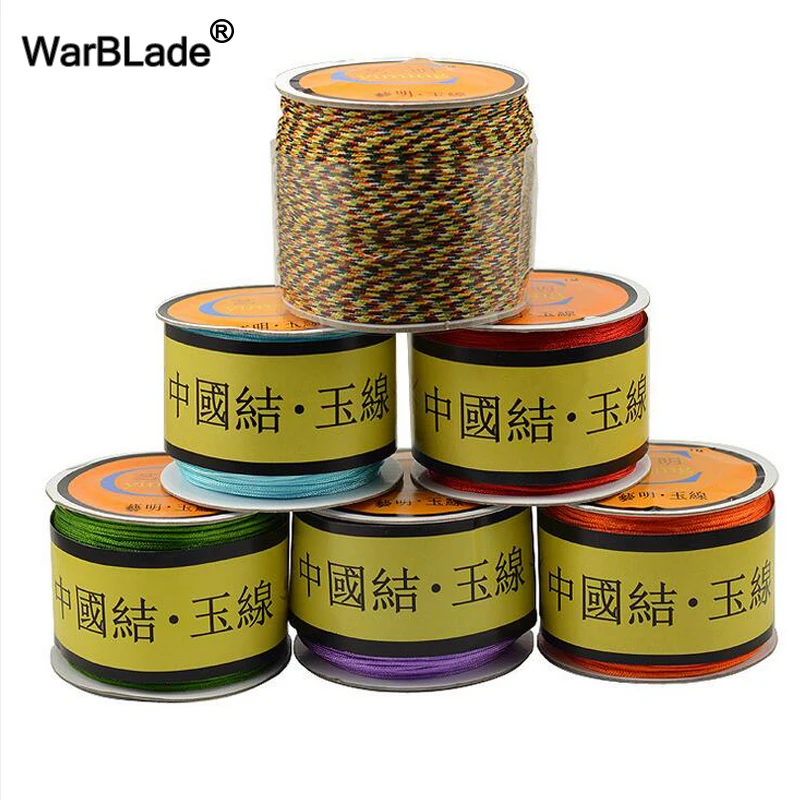 

WarBLade 80m 1mm Cotton Cord Nylon Cord Thread Chinese Knot Cord Plastic String DIY Rope Bead Bracelet Necklace Jewelry Making