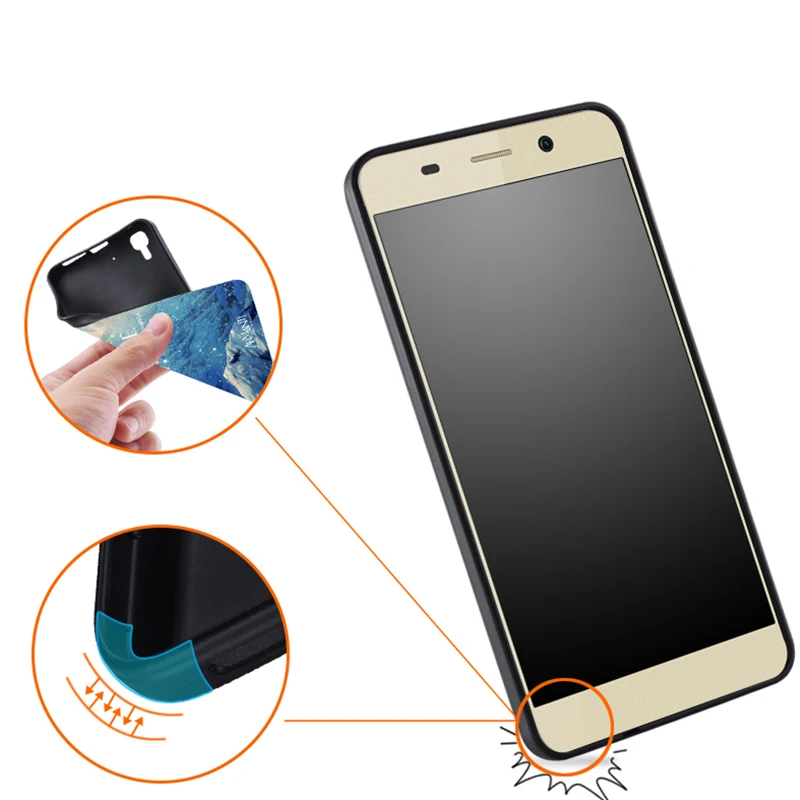 Huawei Y6 Case Original Cover for Huawei Y6 Case Bag y6 Cover Skin Wolf Fish Skull Fundas 100% 6