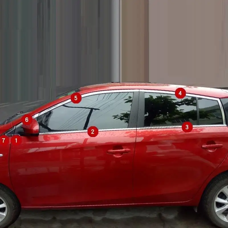 

Window exterior Excent modified decorative trim modification car styling mouldings sticker strip 15 16 FOR Toyota Yaris