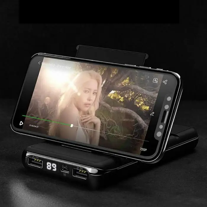 Wireless Charging Power Bank 15000mAh Stand Powerbank External Battery Quick Charger For Xiaomi iPhone X Mobile Phone Holder Wireless Charging Power Bank 15000mAh Stand Powerbank External Battery Quick Charger For Xiaomi iPhone X Mobile Phone Holder