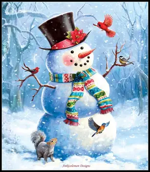 

Embroidery Counted Cross Stitch Kits Needlework - Crafts 14 ct DMC color DIY Arts Handmade Decor - A Snowy Perch