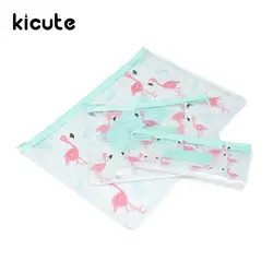 Kicute 1 шт. Flamingo птицы мягкий прозрачный сумка-файл для документов мешок Папка для файлов производства Офис Школьные принадлежности