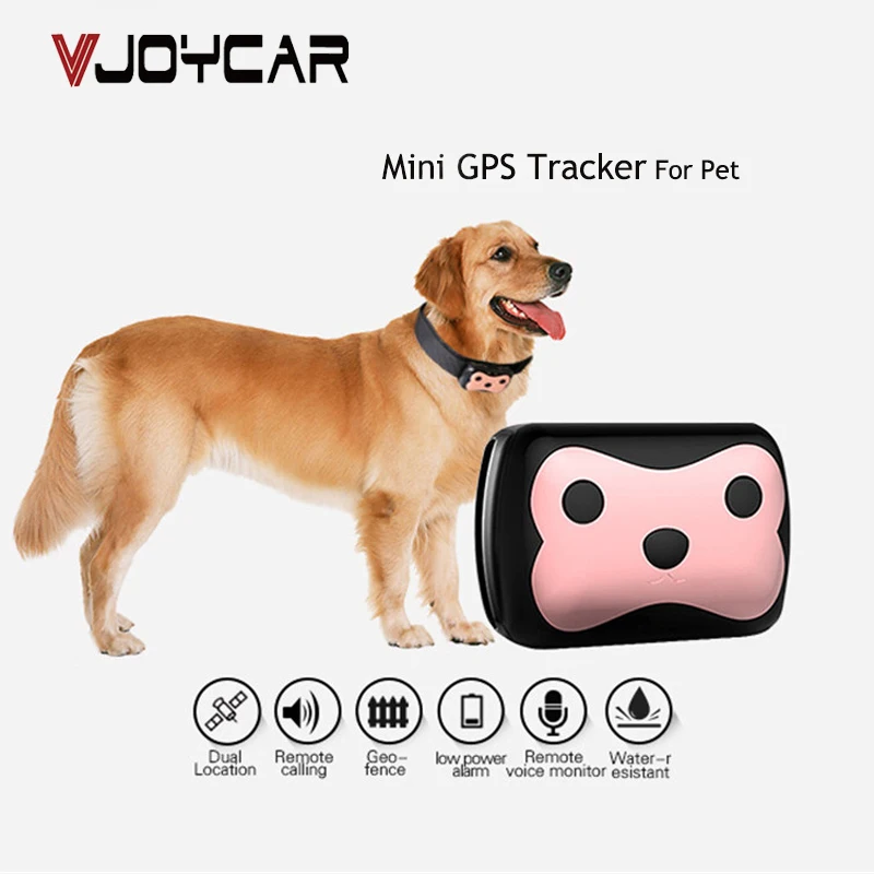 

VJOYCAR MiNi Pet Dog Cat GPS Tracker Waterproof Locator Collar Children D69 Long Standby Geo-Fence LBS Free APP Tracking Device