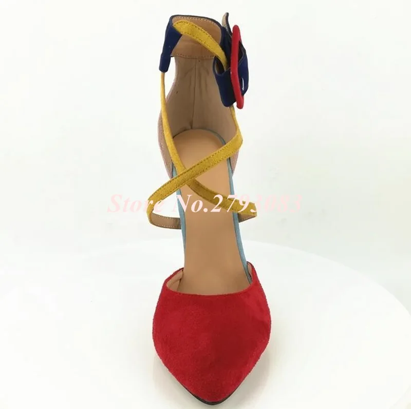 Real-Photo-Patchwork-Women-Sandals-2019-Red-Pink-Yellow-Suede-Leather-Buckle-Ankle-Strap-Thin-Heels (1)