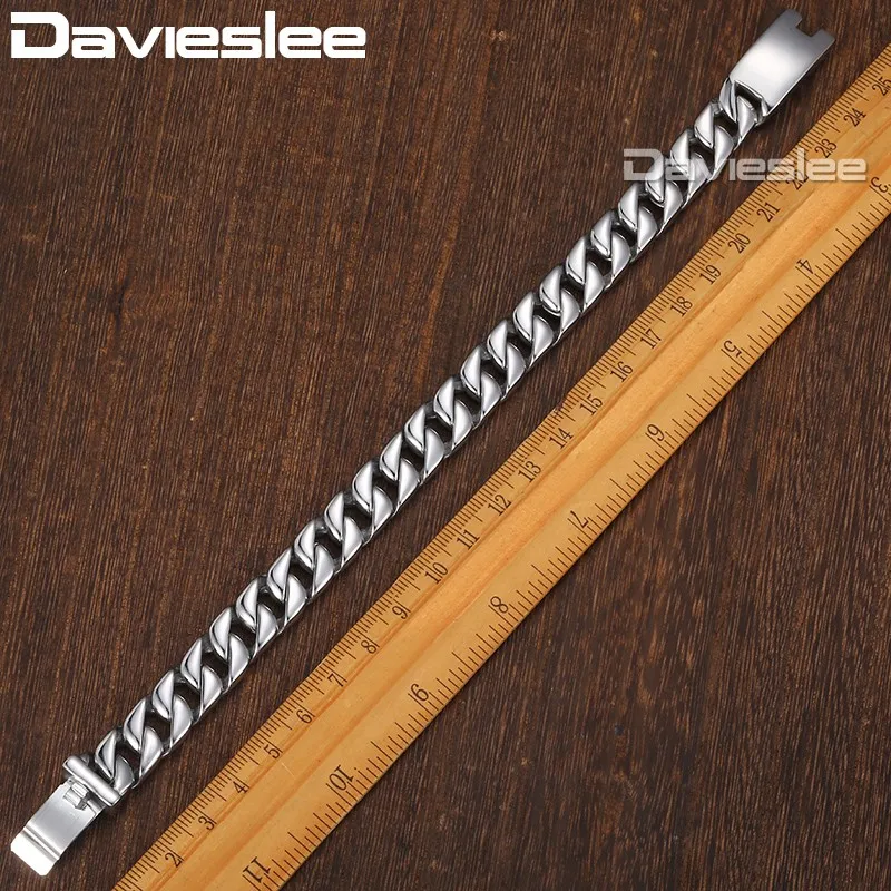 Мужской браслет с цепочкой Davieslee из нержавеющей стали 316L