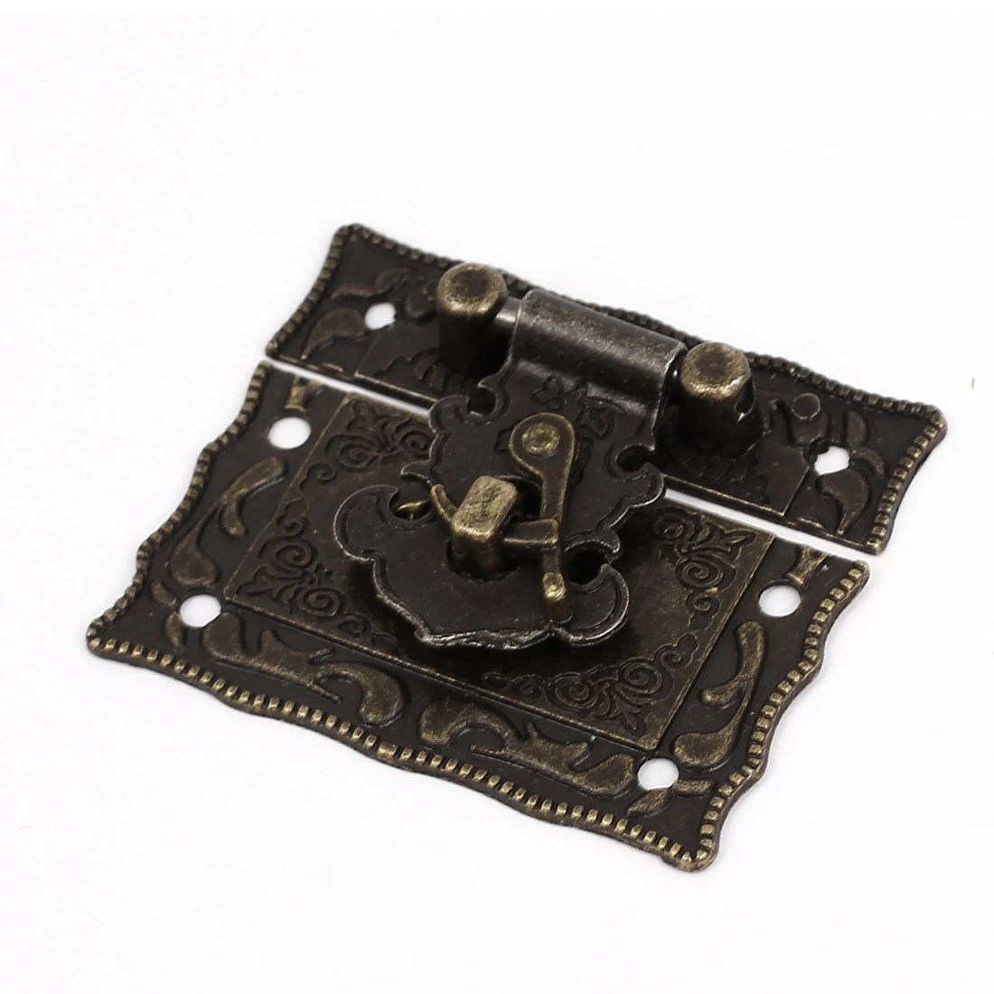

UXCELL Antique Style Wood Case Chest Box Rectangle Clasp Closure Hasp Latch Bronze Tone