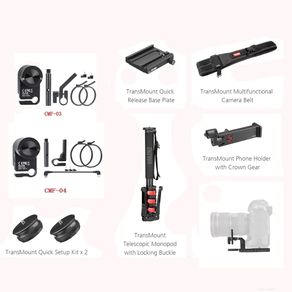 Zhiyun Crane 3 лабораторные аксессуары карданный держатель для телефона набор быстрой