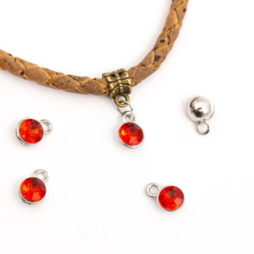 

10pcs Shiny Red Pendants for Necklace, Jewelry Finding Supplies D-3-400-A
