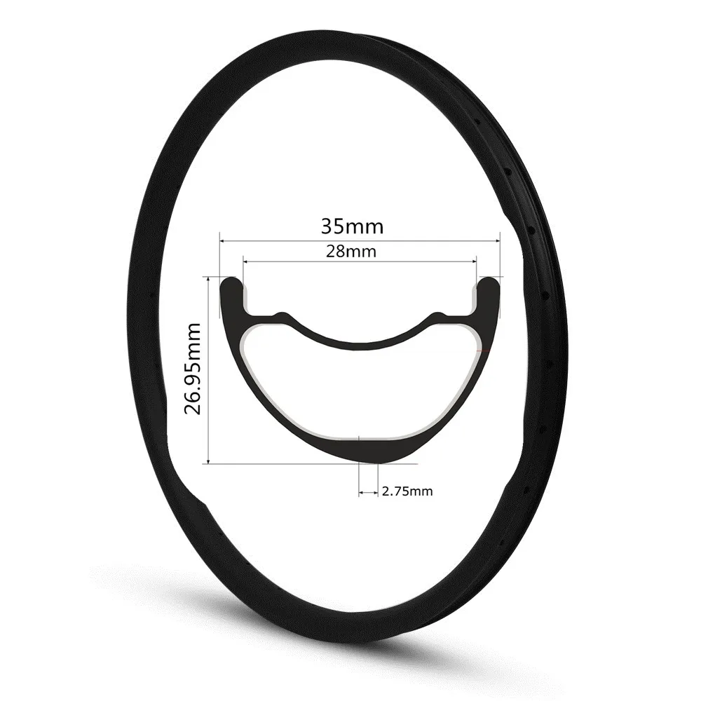 

35*27 29er Asymmetric carbon mtb rims clincher rims carbon fiber bicycle wheel mountain bike rim 27.5er carbon mtb rims