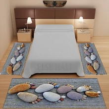 Еще 3 шт серое дерево коричневые камни для ног природа 3d узор печать Нескользящая микрофибра моющийся Декор Спальня Площадь Ковер Набор ковриков