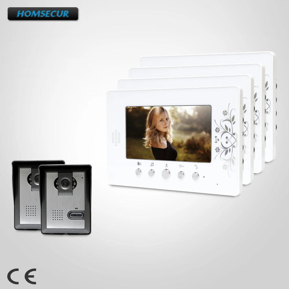 

HOMSECUR 7" Hands-free Video Door Phone Intercom System with Mute Mode for Home Security XC005+XM709