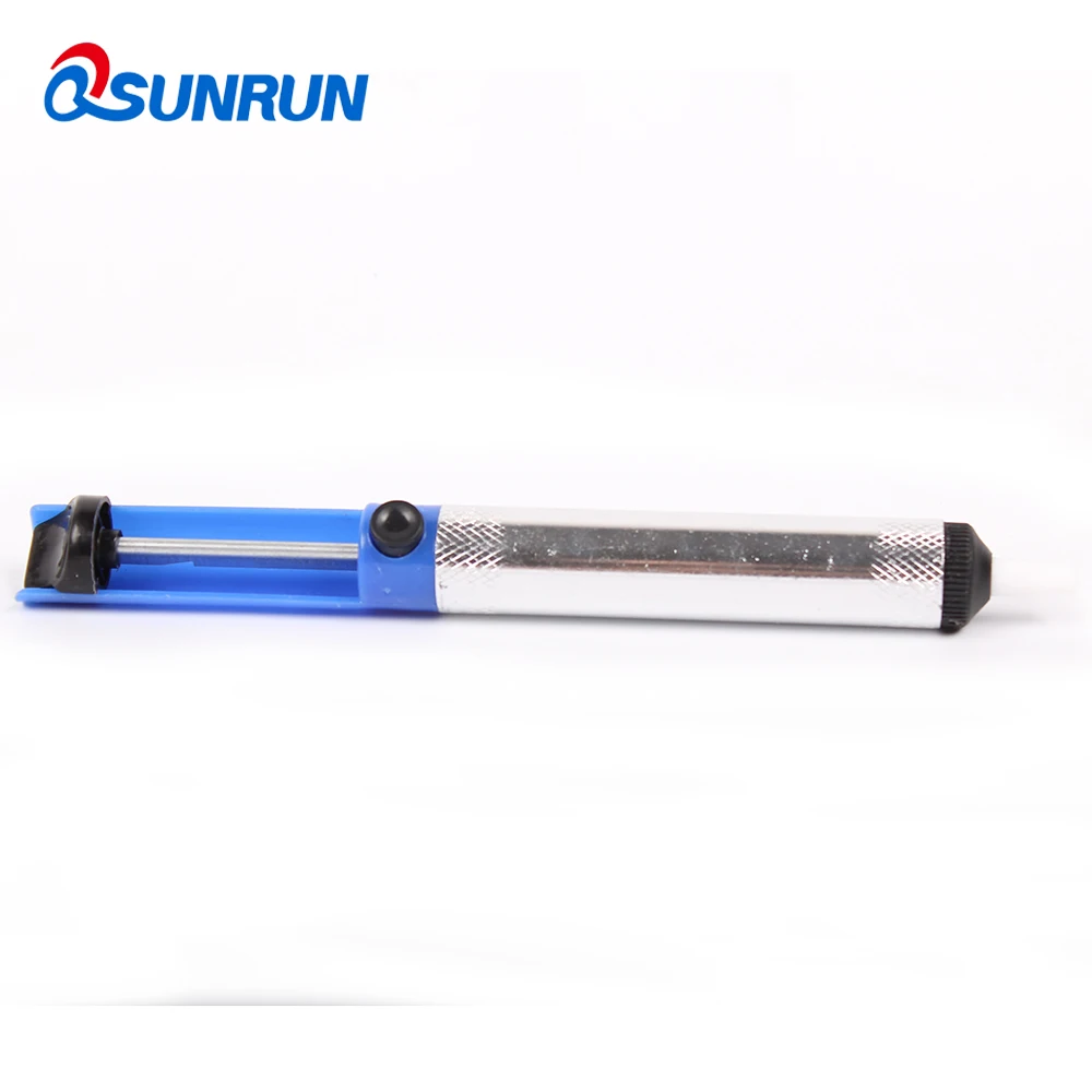 QSUNRUN Синий Оловоотсоса Припоя Desolder Удаление Вакуумного Отсоса Pen Ручной Сварки