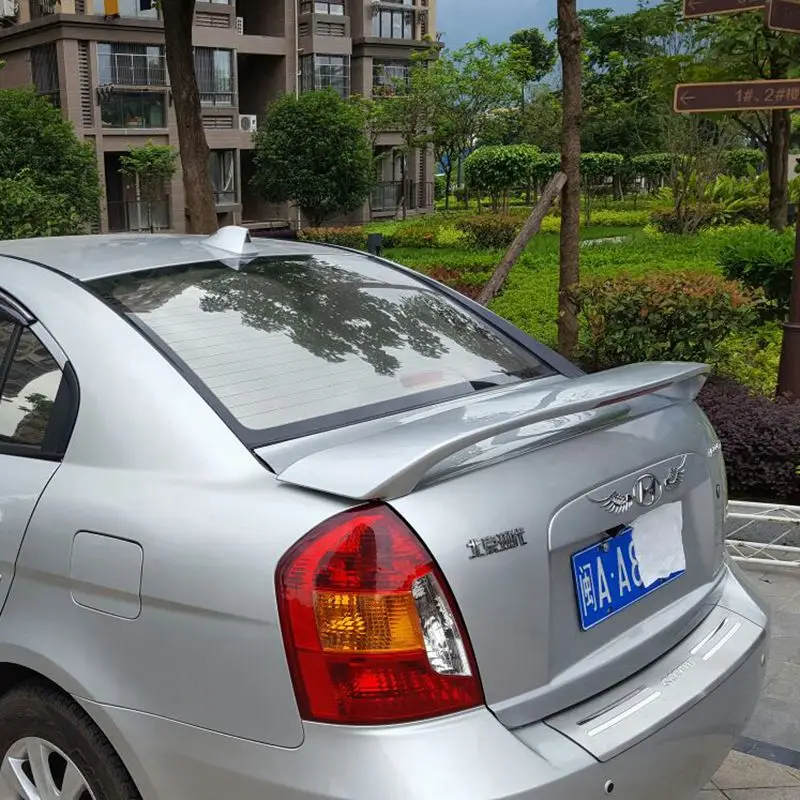 For Hyundai Accent Spoiler ABS Material Car Rear Wing Primer Color Rear