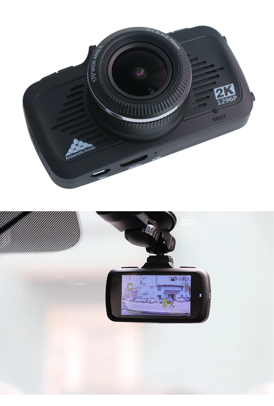 Kommander Видеорегистраторы для автомобилей с GPS 2 в 1 Ambarella A7 и SpeedCam Full HD 1296P автомобильные регистраторы Ночное видение В плохом освещении для России