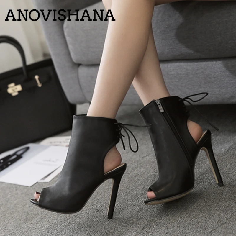 

ANOVISHANA Women Open Toe Spring Summer Sandals 2018 Fashion Woman High Heels 11.5CM Sandals Elegant Lady Shoes sapatos H112