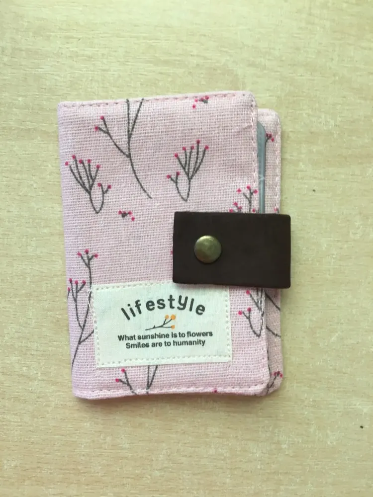 ID Card Holder Business Card Holder Cotton Fabric Cute Floral Female Credit Gift Card Wallet Women Passport Cover photo review