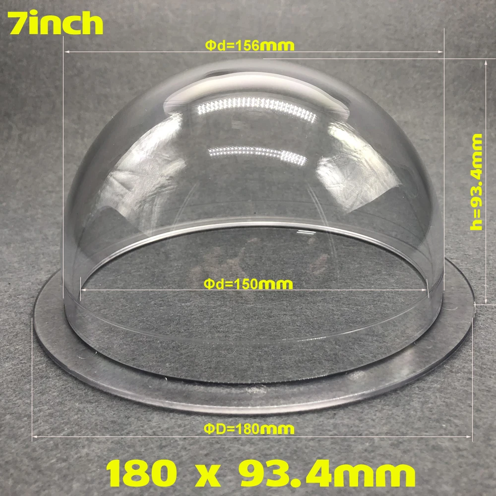 Акриловый купол 7 дюймов прозрачный толстый полушарие пластиковые купола и сферы 180 мм x 93,4
