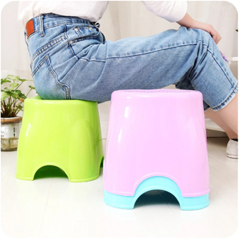 

Plastic stools thickened simple fashion high stool C096 adult children household antiskid small stool wholesale