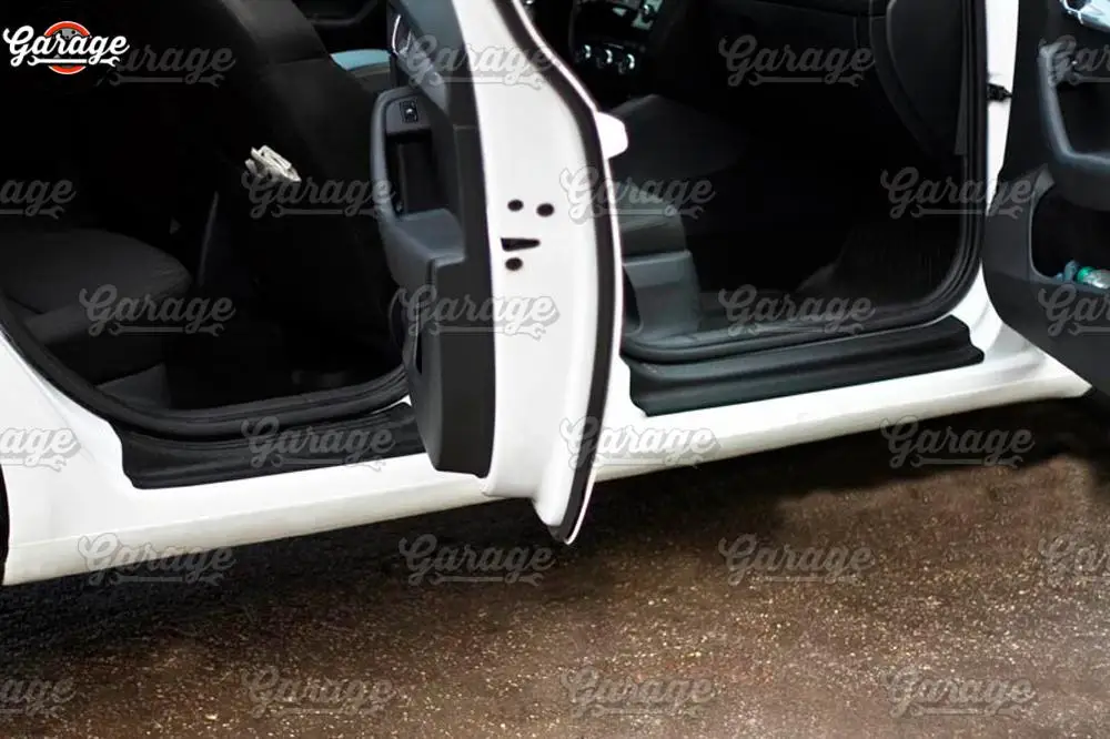 Защитные накладки на пороги для Skoda Octavia A7 2013- ABS пластиковые накладки аксессуары защитные пластины царапины Стайлинг автомобиля