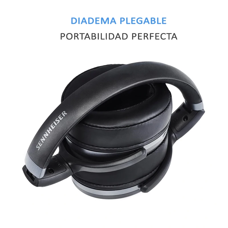 Baratos Sennheiser HD 4,40 BT Auriculares Inalámbricos Bluetooth Sonido HiFi Auricular Cascos Portátil NFC Diadema Plegable con Micrófono Música Estéreo Cancelación Ruido para Smartphone iPhone Xiaomi PC Teléfono Móvil Negro