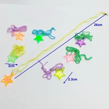 6 шт. супер милый мини звезда с цепочки и ожерелья Винтаж ювелирные украшения Детские Pinata наполнитель Лут день вечерние рождения Сувениры любимая сумка