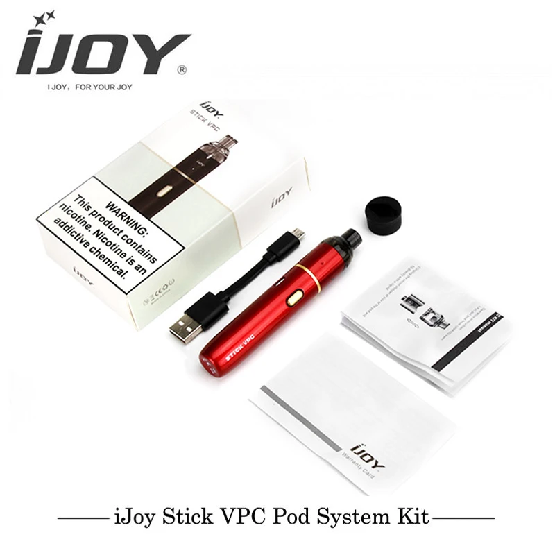 IJOY Stick VPC Kit 1100 мАч батарея макс. 15 Вт Vape 1 6 мл емкость Pod tastier керамическая катушка