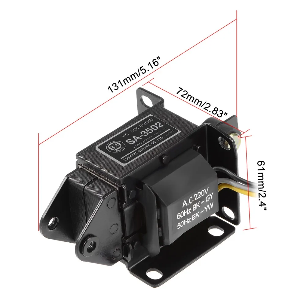 UXCELL 1 шт. Электромагнит постоянного тока 220V 14.7N/0,5 кг/3 кг/10/15/25 мм тестовая Тип открытая рамка прямолинейного движения с хорошим качеством, электромагнит