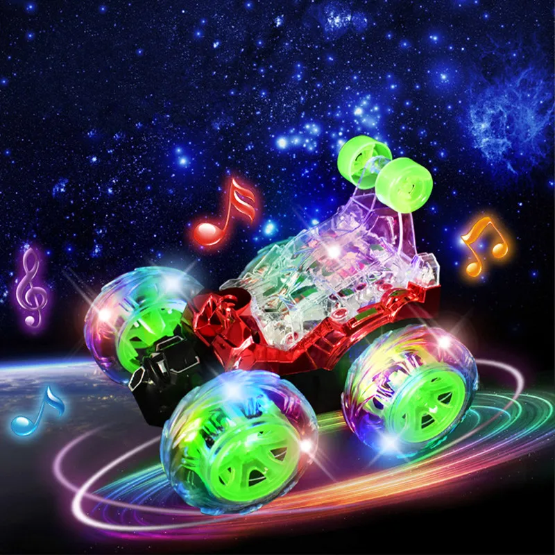 RC Car with Light Music Remote Control Stunt Car Electric Toy Dancing