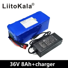LiitoKala 36 v 8Ah 500 w высокая мощность и емкость 42 v 18650 литиевая АКБ, электромотоцикл велосипед Скутер с BMS