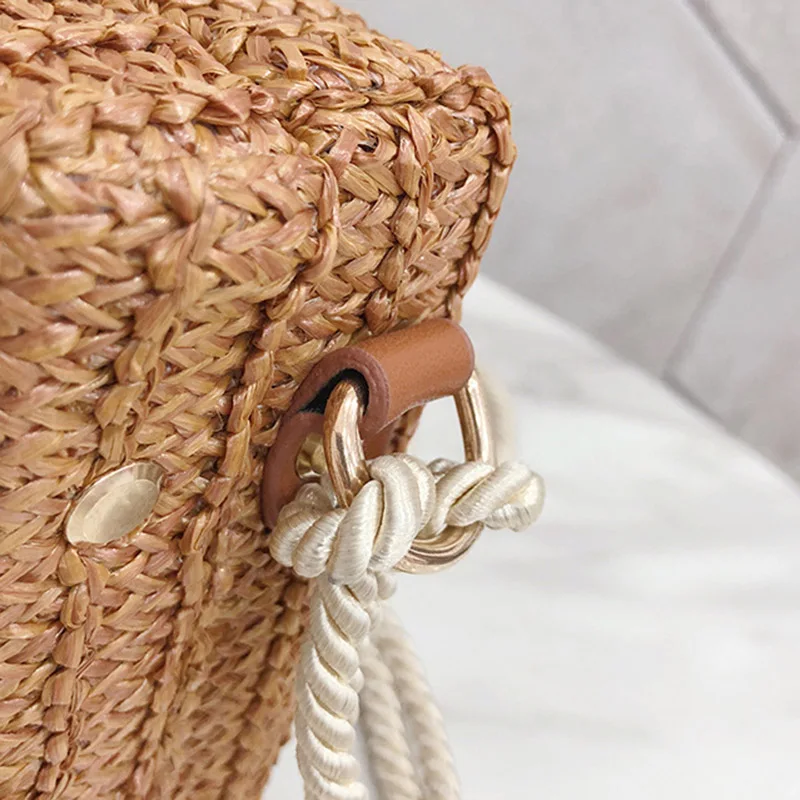 Women Hot Straw Bags Female Summer Beach INS Popular Handbag Lady Casual Rattan Shoulder Bag Travel Woven Mini Crossbody SS3122 (13)