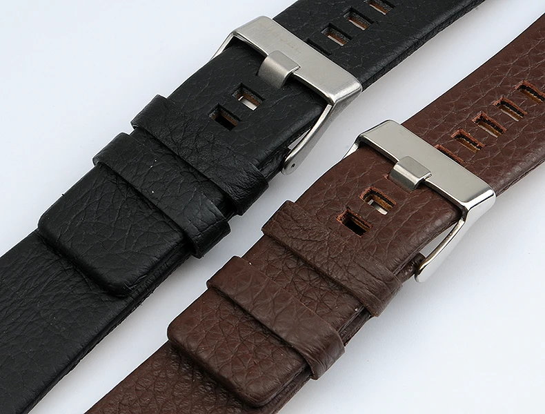 Strong Flexibility Genuine Calf Hide Leather Watchbands Watch Strap DZ7312|DZ4323|DZ7257 Women's And Men's 24 27 28MM