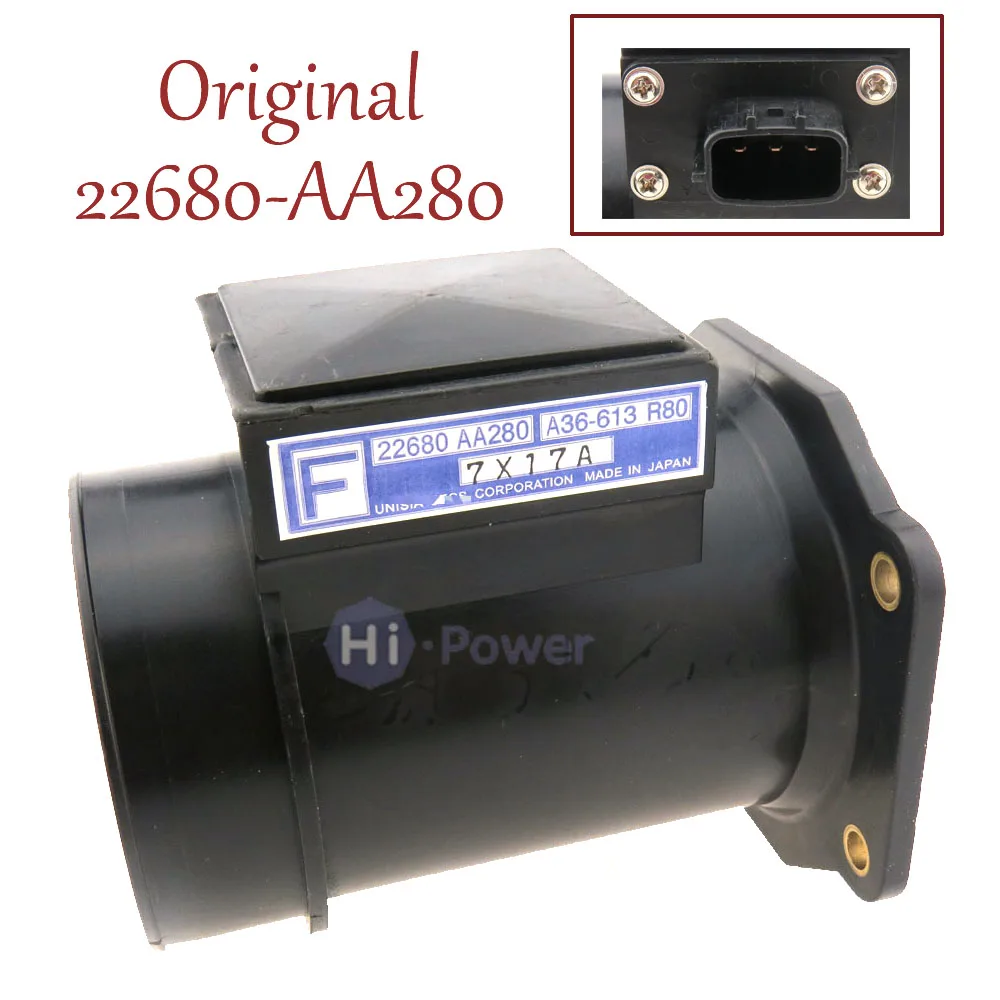 Original Tested 22680 AA280 22680AA280 A36 613 R80 Mass Air Flow Meter