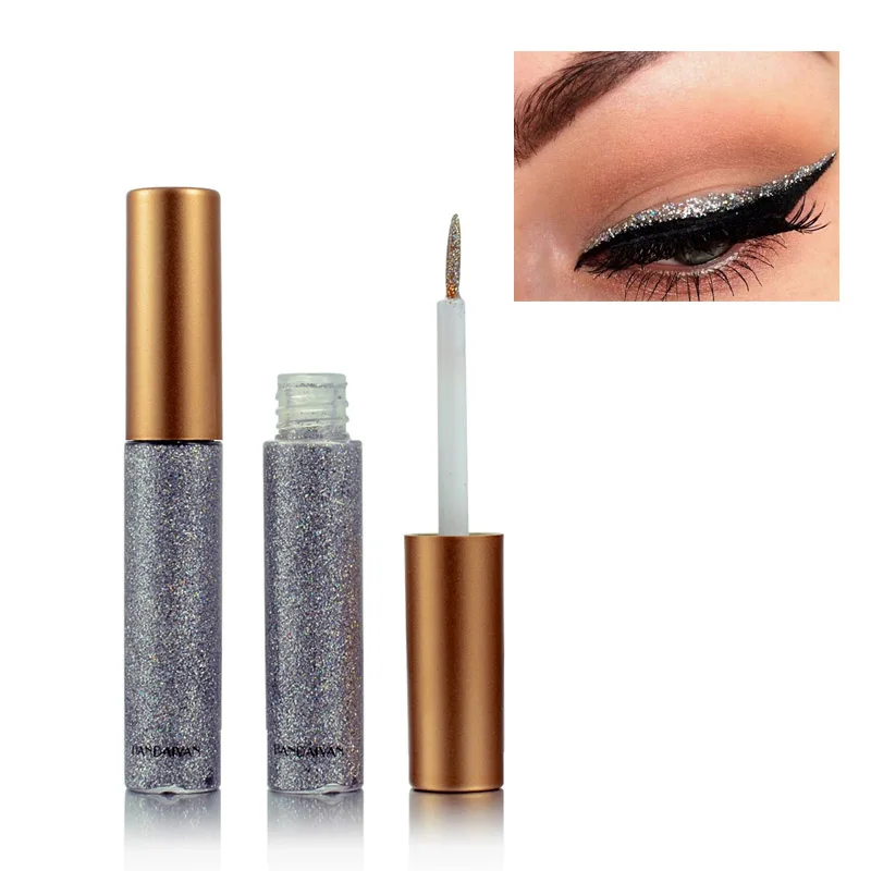 10pcs/set Shining Eyeliner Lot Waterproof Shimmer Shine Pigment Silver Gold Metallic Tint Liquid Glitter Eye Liner Set Maquiagem