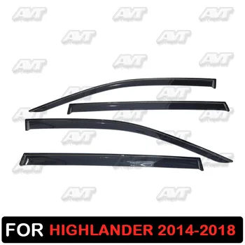 

Window deflectors for Toyota Highlander 2014-2018 1 set-4 pcs car styling wind decoration guard vent visor rain guards