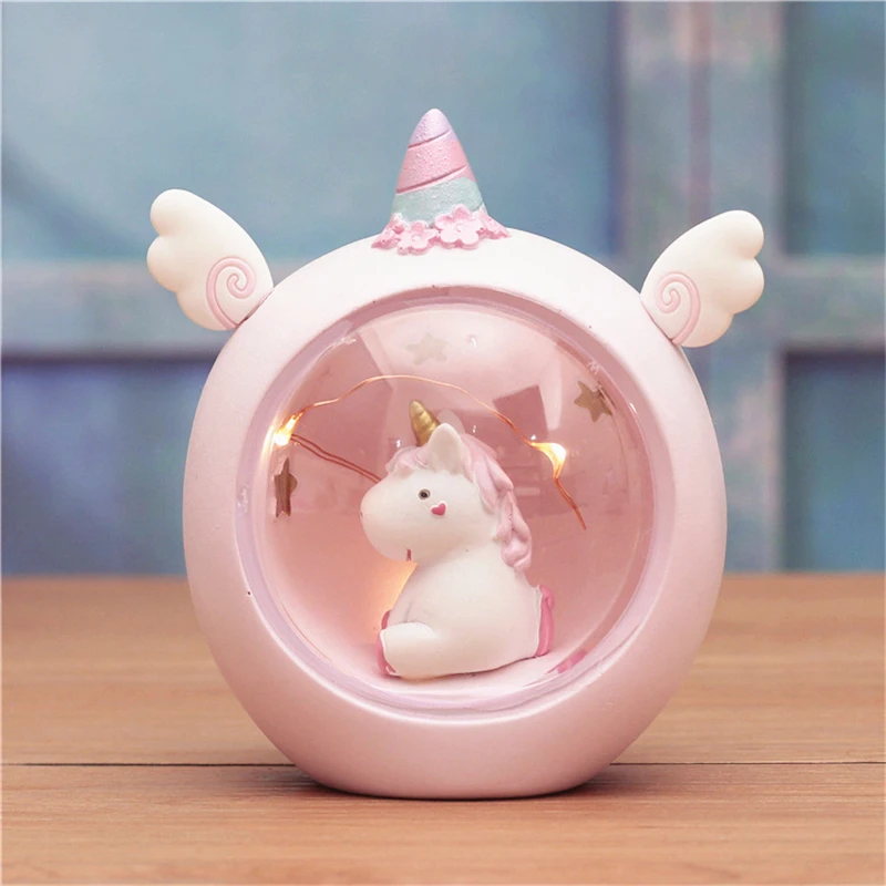 Cute Unicorn Sleep Lights Pink & Blue Warm Light Luminous Toys For Baby