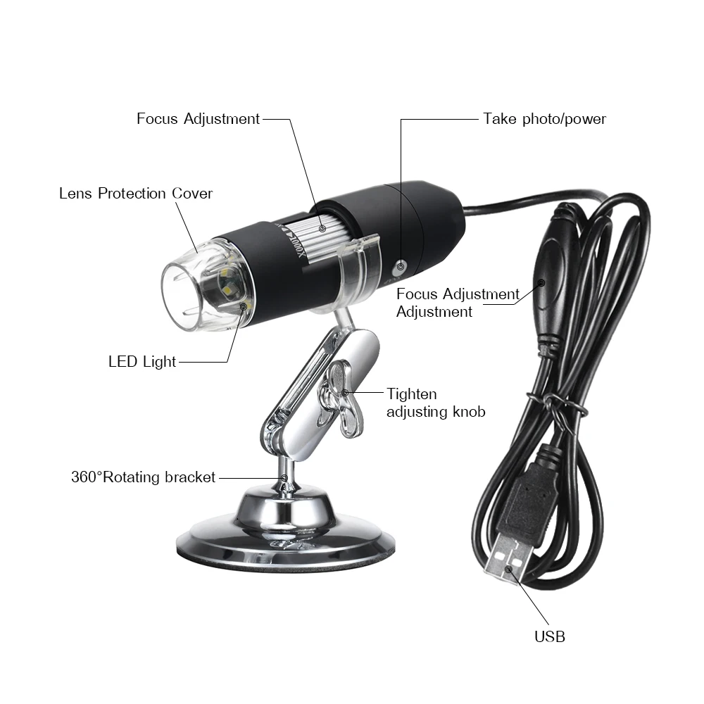 500X 1000X мегапиксели 8 светодиодный цифровой USB микроскоп микроскопио Лупа электронный стерео USB эндоскоп камера