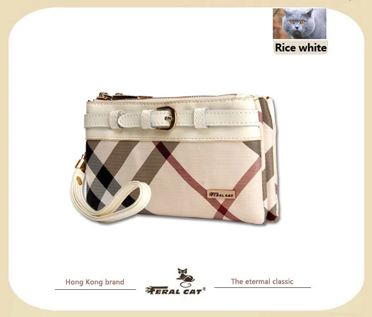 FERAL CAT Zipper Coin Purse Genuine Leather Women Wallets Long Lady Purse Wallet Female Card Holder Phone Pocket Wallet78