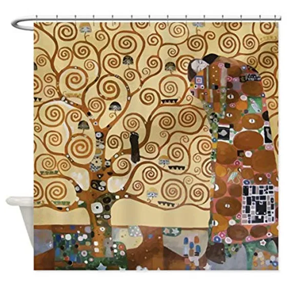 Hot Gustav Klimt Tree Of Life Shower Curtain Classic Modern Nouveau Art