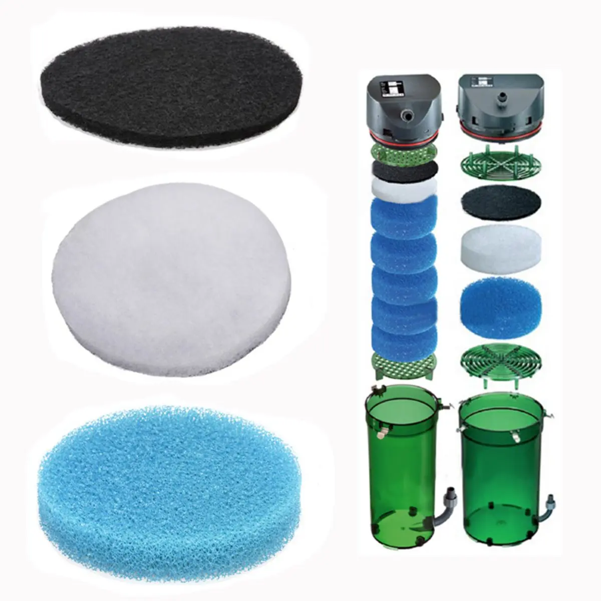 

Fish Tank Aquarium Biochemical Carbon Cotton Filter Foam Sponge Pack For EHEIM Classic 250 Dirt Filtration Accessories Gadgets