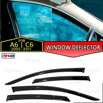 

Window deflector for Audi A6 | C6 2005-2011 car window deflector wind guard vent sun rain visor cover car styling decor