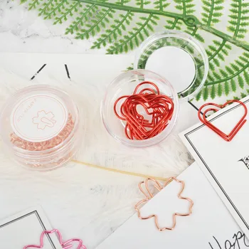

8PCs/box Coloffice Creative Colorful Metal Material Paper clips Mini Bookmark 1.0*25*25mm stationery School&Office suppiles