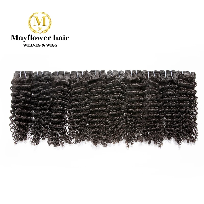 

Mayflower 100% Virgin Malaysian hair Deep wave Natural color full cuticle intact can be bleach 10 bundle from 12-26 inch