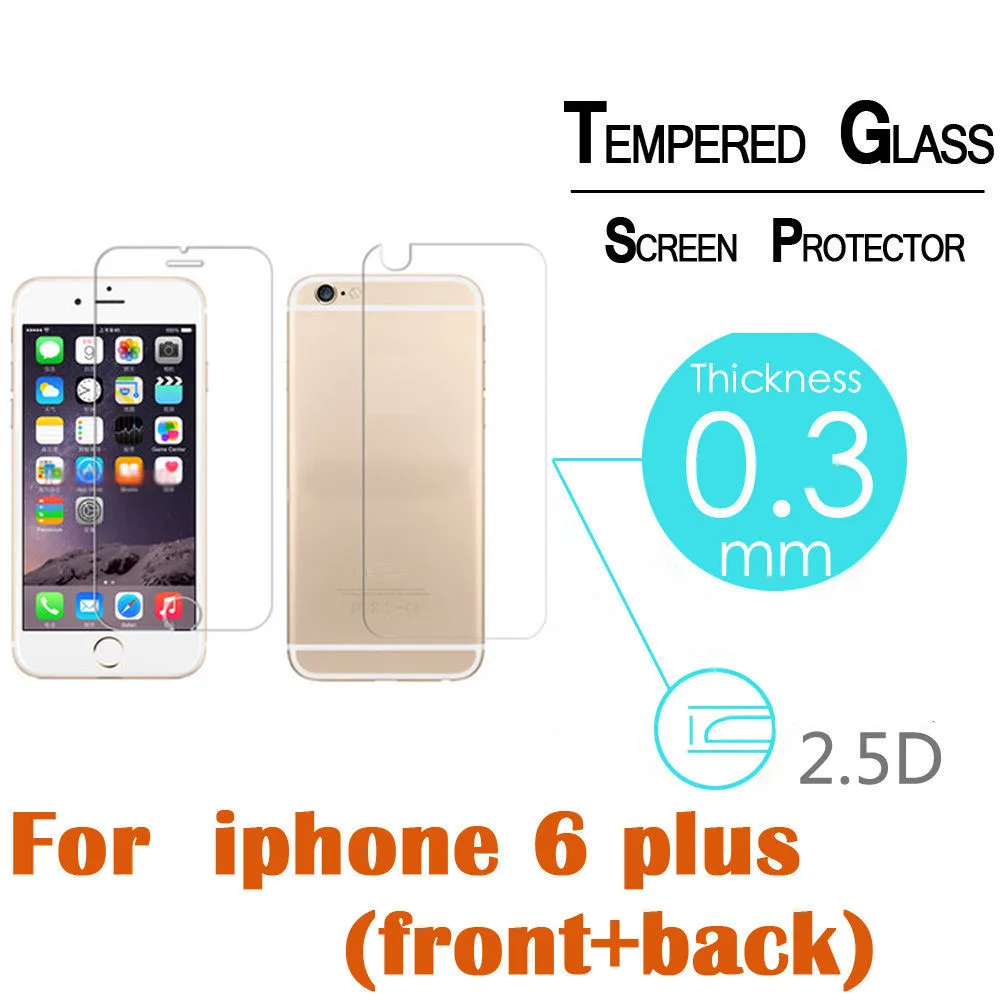 Front+Back Tempered Glass for iPhone 6 plus 6s plus Screen Protector