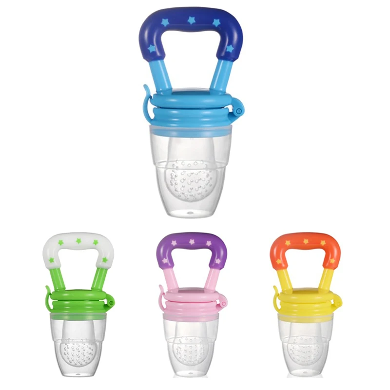 Colorful Baby Fruits And Vegetables Bite Bags Infant Teether Pacifier Reassure Chlidren Silicone Buckle Drinkers  (5)