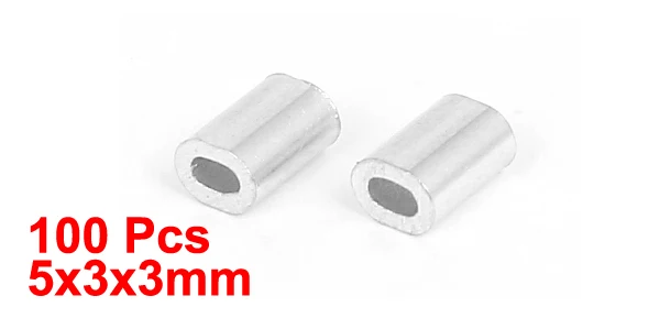 UXCELL 0.8Mm 1/32″ 100 Pcs/Lot Wire Rope Aluminum Sleeves Silver Tone Adequate Margin Of Safety For The Intended Use Single Hole