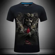 Мужские 3D футболки собственный дизайн череп/Рок/металл/смерти/СТИМ Панк/дракон 3D принт Мужская футболка с коротким рукавом размера плюс S-6XL