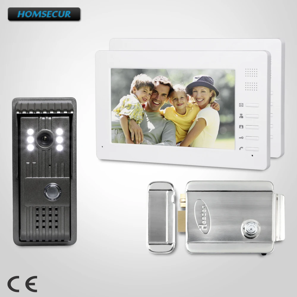 

HOMSECUR 7inch Wired Video Security Door Phone with IR Night Vision for Home Security XC003+XM706