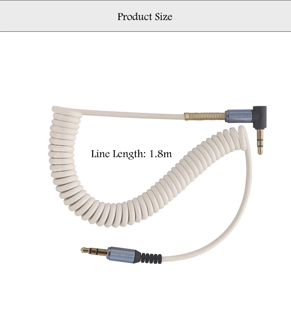 Elasticity Stereo 90 Degree Right Angle AUX Cable Extended 3.5mm Jack Male To Male Car Auto Audio Cable Cord For iPhone Samsung (9)