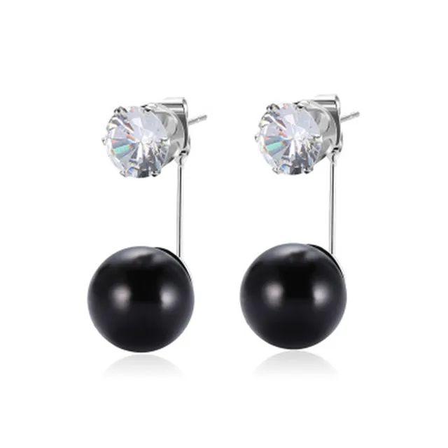 Kuniu Alloy Black Pearl Drop Earrings For Women Lovely Kuniu Alloy Black Pearl Drop Earrings For Women Lovely Wedding Anniversary Occasion Friend Fashion
